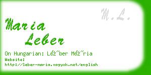 maria leber business card